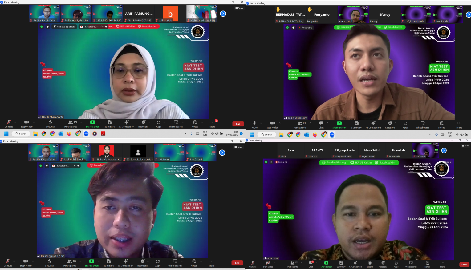 IKA UB Kaltim Menggelar Webinar Kiat Test ASN di IKN untuk Putra Daerah Kaltim