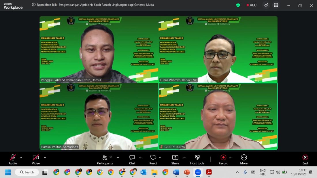 IKA UB Kaltim Dorong Generasi Muda Kuasai Agribisnis Sawit Berkelanjutan dan Inovasi Minyak Makan Merah